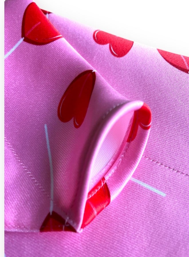 W Offers Ultra Premium Satin Dog Collar Bandana, an Ideal Accessory for Medium and Large Dogs. It Includes a Slip-on Bandana and an Adjustable Collar with a D-Ring. (L, Cupid) - Image 3